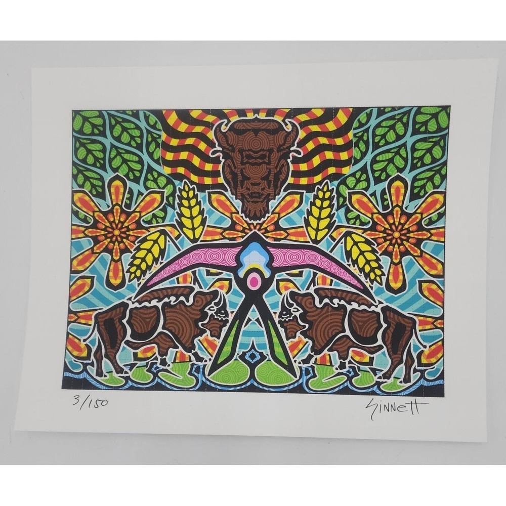 Rick Sinnett "This‎ Land " signed blotter art print limited edition
